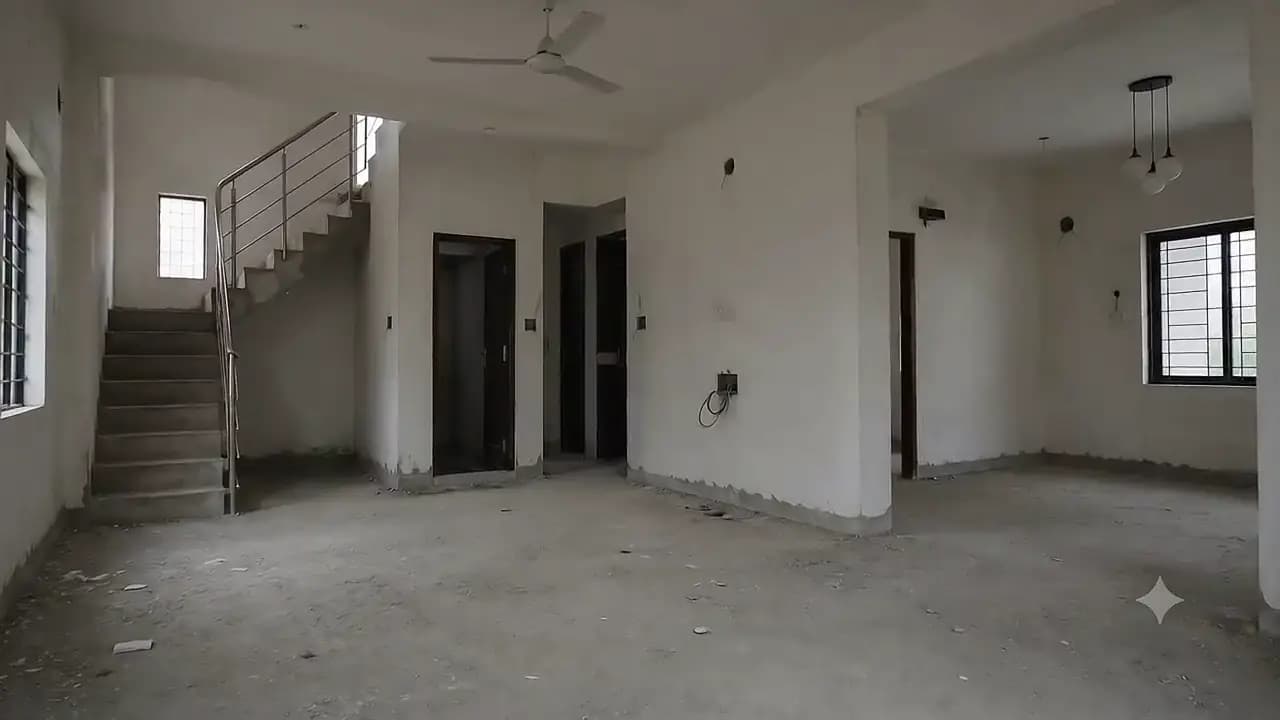 Skypaint crew carrying out flooring on site in Kolkata