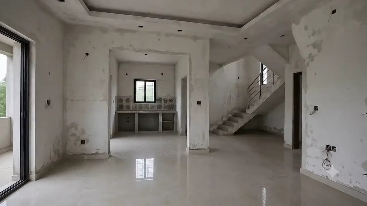 Skypaint crew carrying out painting on site in Kolkata
