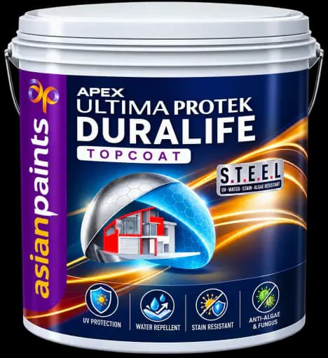 Asian Paints Apex Ultima Protek Duralife Topcoat — exterior topcoat, s.t.e.e.l system
