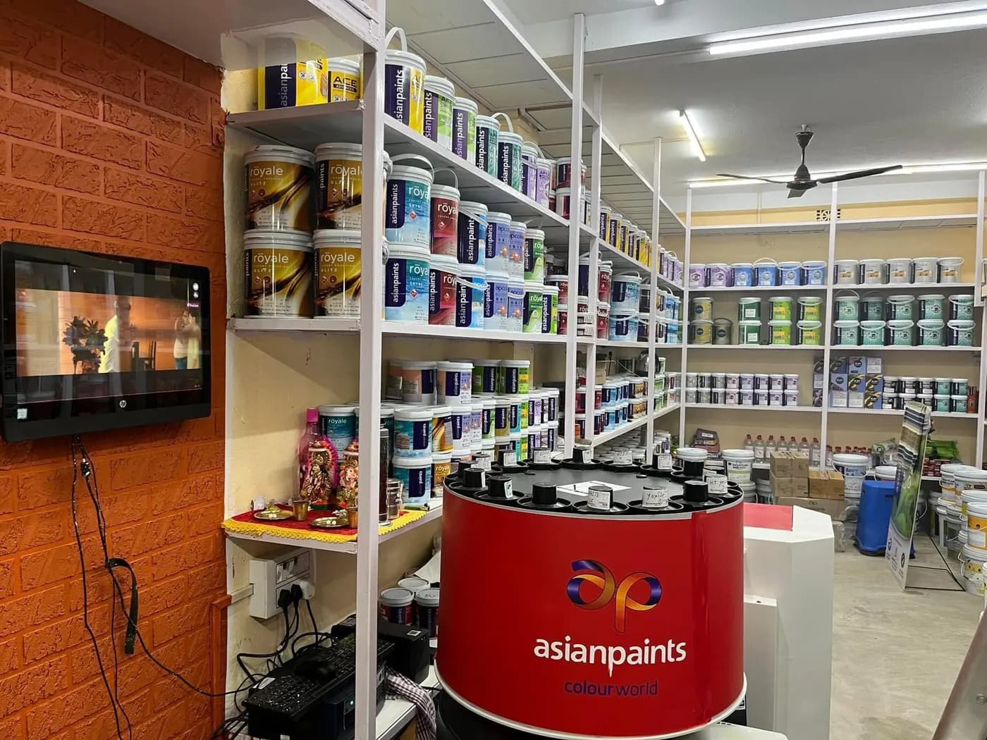 The Asian Paints Colour World tinting machine in the store
